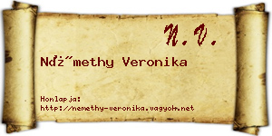 Némethy Veronika névjegykártya