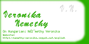 veronika nemethy business card